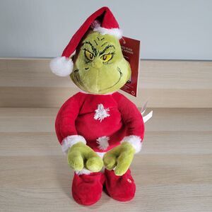 Grinch Plush Heart Hands Santa Suit 7" Gemmy Animated Motion Musical Christmas